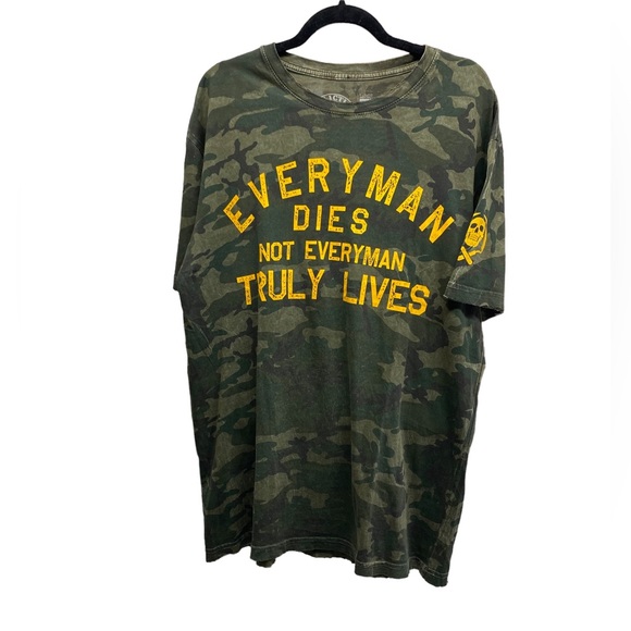 Affliction Camo T Shirt Front Back Graphic Skull Snake - Picture 1 of 6